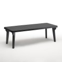 Tuinset verstelbare tafel 160-220cm 6 stoelen zwart Liri Dark 
