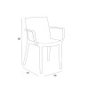 Tuinset met verstelbare tafel 160-220 cm en 6 stoelen zwart Liri Dark 