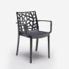 Tuinset met verstelbare tafel 160-220 cm en 6 stoelen zwart Liri Dark 