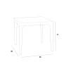 Zwarte tuinset met 4 stoelen en vierkante tafel 80x80 cm Provence Dark 