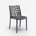 Zwarte tuinset met 4 stoelen en vierkante tafel 80x80 cm Provence Dark 