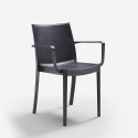 Set met tuintafel 150x90 cm 6 buitenstoelen zwart Sunrise Dark 