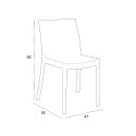 Salon de jardin table 80x80cm + 4 chaises blanches Provence Light 