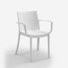 Table extensible 160-220cm + 6 chaises de jardin blanc Liri Light 