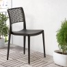 Chaise de cuisine salle à manger bar et jardin en polypropylène empilable et légère Cross Remises
