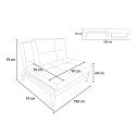 Fauteuil-lit en tissu pliable salon bureau Selene 