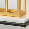 Lampe de bureau élégante en marbre blanc avec abat-jour noir Atlas Offre
