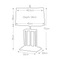 Lampe de bureau élégante en marbre blanc avec abat-jour noir Atlas Choix