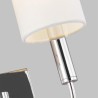 Wandlamp met 2 lampenkappen van witte stof in klassieke stijl Brianna2 Voorraad