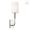 Moderne klassieke wandlamp met wit stoffen kap Brianna1 Verkoop