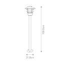 Lampadaire de jardin extérieur moderne lanterne acier IP44 Helsingor Prix