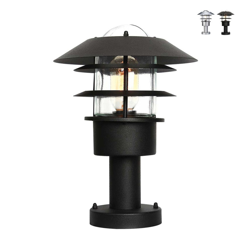 Lampe de jardin extérieure lanterne moderne sur poteau IP44 Helsingor Promotion