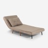 Fauteuil-lit pliant en tissu avec pieds en bois Miriam 