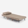 Fauteuil-lit pliant en tissu avec pieds en bois Miriam 