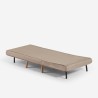 Fauteuil-lit pliant en tissu avec pieds en bois Miriam 