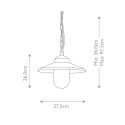 Industriële metalen hanglamp voor buiten Klampenborg8 