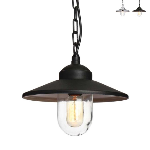 Industriële metalen hanglamp voor buiten Klampenborg8 Aanbieding