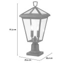Tuinlantaarn staande lamp voor buiten in metaal IP44 Alford Place Verkoop