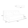 Canapé-lit 2 places style scandinave en tissu Elettra 