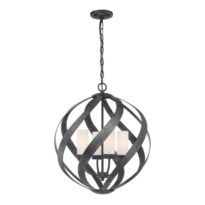 Moderne design kroonluchter hanglamp met 4 lichtpunten Blacksmith Aanbieding Moderne design kroonluchter hanglamp met 4 lichtpunten Blacksmith Aanbieding