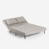 Set stoffen 2-zits slaapbank en opklapbare fauteuil in Scandinavische stijl Sienna 