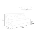 Set stoffen 2-zits slaapbank en opklapbare fauteuil in Scandinavische stijl Sienna 