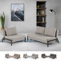 Opklapbare fauteuil en 2-zits stoffen slaapbank Elysee Aanbieding