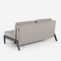 Ensemble canapé-lit 2 places + fauteuil pliant en tissu velours Elysee Prix