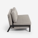 Ensemble canapé-lit 2 places + fauteuil pliant en tissu velours Elysee Dimensions