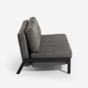 Opklapbare fauteuil en 2-zits stoffen slaapbank Elysee Kosten