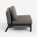 Opklapbare fauteuil en 2-zits stoffen slaapbank Elysee 