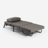 Opklapbare fauteuil en 2-zits stoffen slaapbank Elysee 