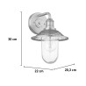 Vintage wandlamp industrieel metaal 1 licht Rigby Kosten