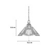 Lustre suspendu Tiffany abat-jour verre coloré 3 lumières Inglenook Remises