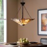 Lustre classique style Tiffany 3 lumières abat-jour en verre Inglenook Vente