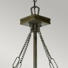 Lustre classique style Tiffany 3 lumières abat-jour en verre Inglenook Réductions
