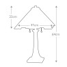 Lampe de table Tiffany 2 lumières bureau classique Inglenook Réductions