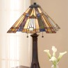 Lampe de table Tiffany 2 lumières bureau classique Inglenook Vente