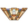 Applique murale style Tiffany en verre 2 lumières Inglenook Promotion