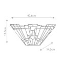 Applique murale style Tiffany en verre 2 lumières Inglenook Remises