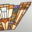 Applique murale style Tiffany en verre 2 lumières Inglenook Offre