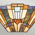 Applique murale style Tiffany en verre 2 lumières Inglenook Vente