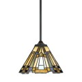 Tiffany hanglamp plafond met gekleurd glazen kap Inglenook Aanbieding