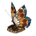 Lampe de table de bureau en verre Tiffany coloré papillon Obutterfly Vente