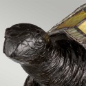 Lampe de table tortue style Tiffany abat-jour coloré Sawback Offre