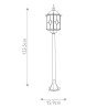 Lampadaire classique de jardin lanterne extérieure en aluminium Wexford 4 Réductions