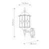 Lampadaire extérieur style classique capteur de mouvement Wexford 1 Caractéristiques