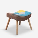 Fauteuil patchwork et repose-pieds style style scandinave Chapty Plus Caractéristiques