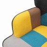 Fauteuil patchwork et repose-pieds style style scandinave Chapty Plus Dimensions