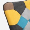 Set patchwork fauteuil en voetenbank in Scandinavische stijl Chapty Plus Kosten